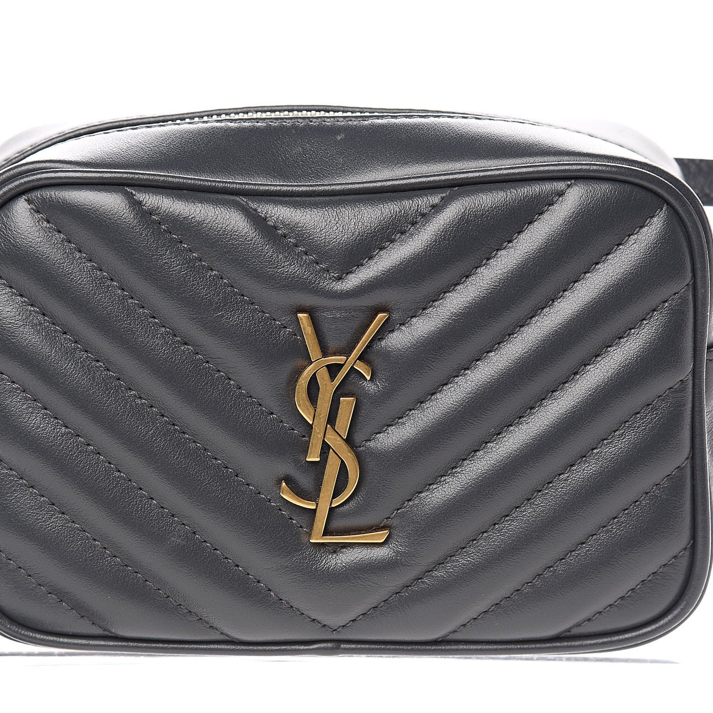 Calfskin Matelasse Monogram Lou Belt Bag Dark Smog