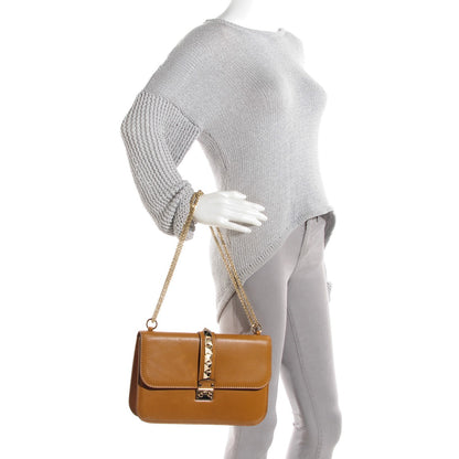 Valentino Garavani Vitello Large Glam Lock Rockstud Flap Brown 2 of 8