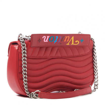 Louis Vuitton Calfskin New Wave Chain MM Ecarlate 2 of 8