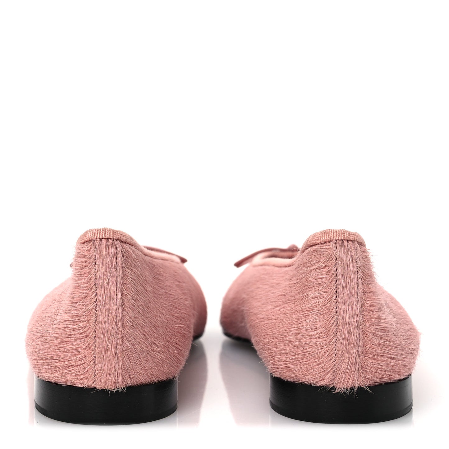 Pony Hair Cap Toe CC Ballerina Flats 40 Pink