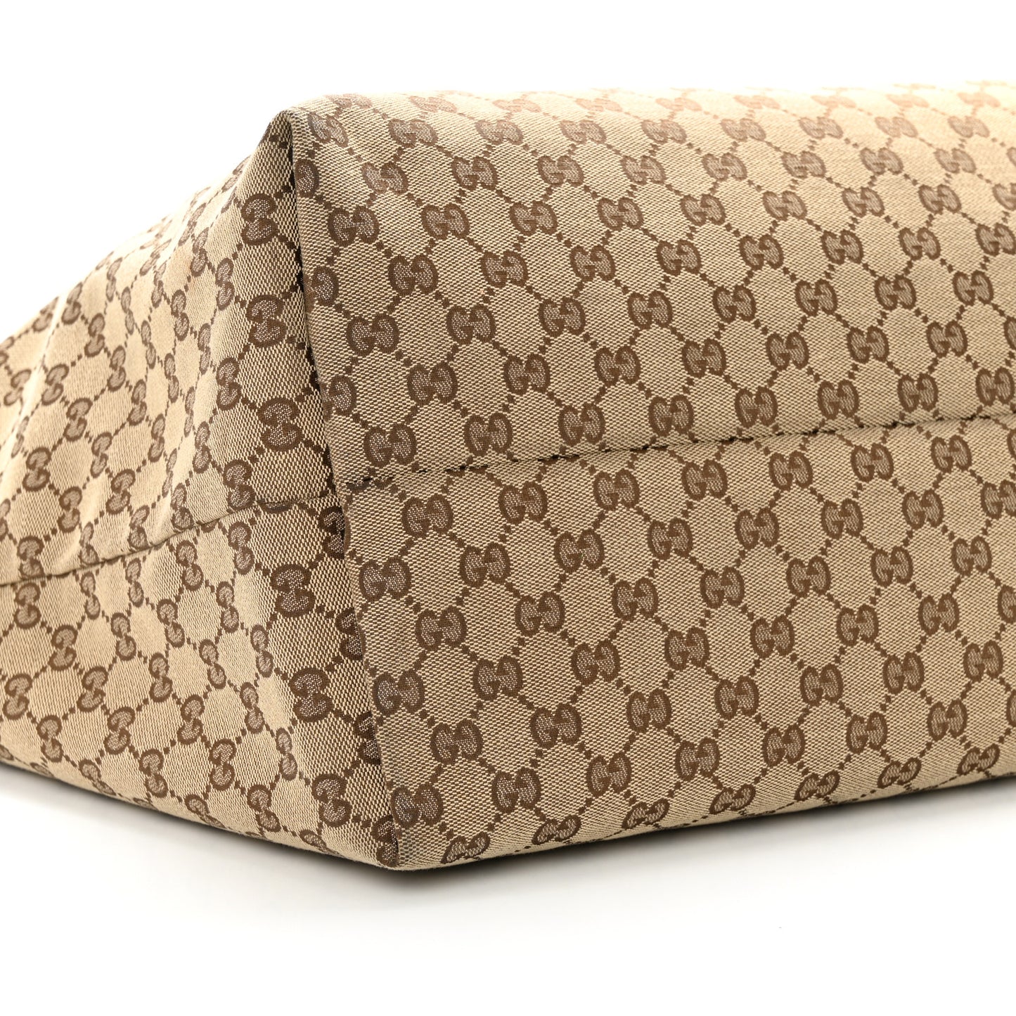 GG Monogram Patent Oliver Pug Tote Yellow Beige