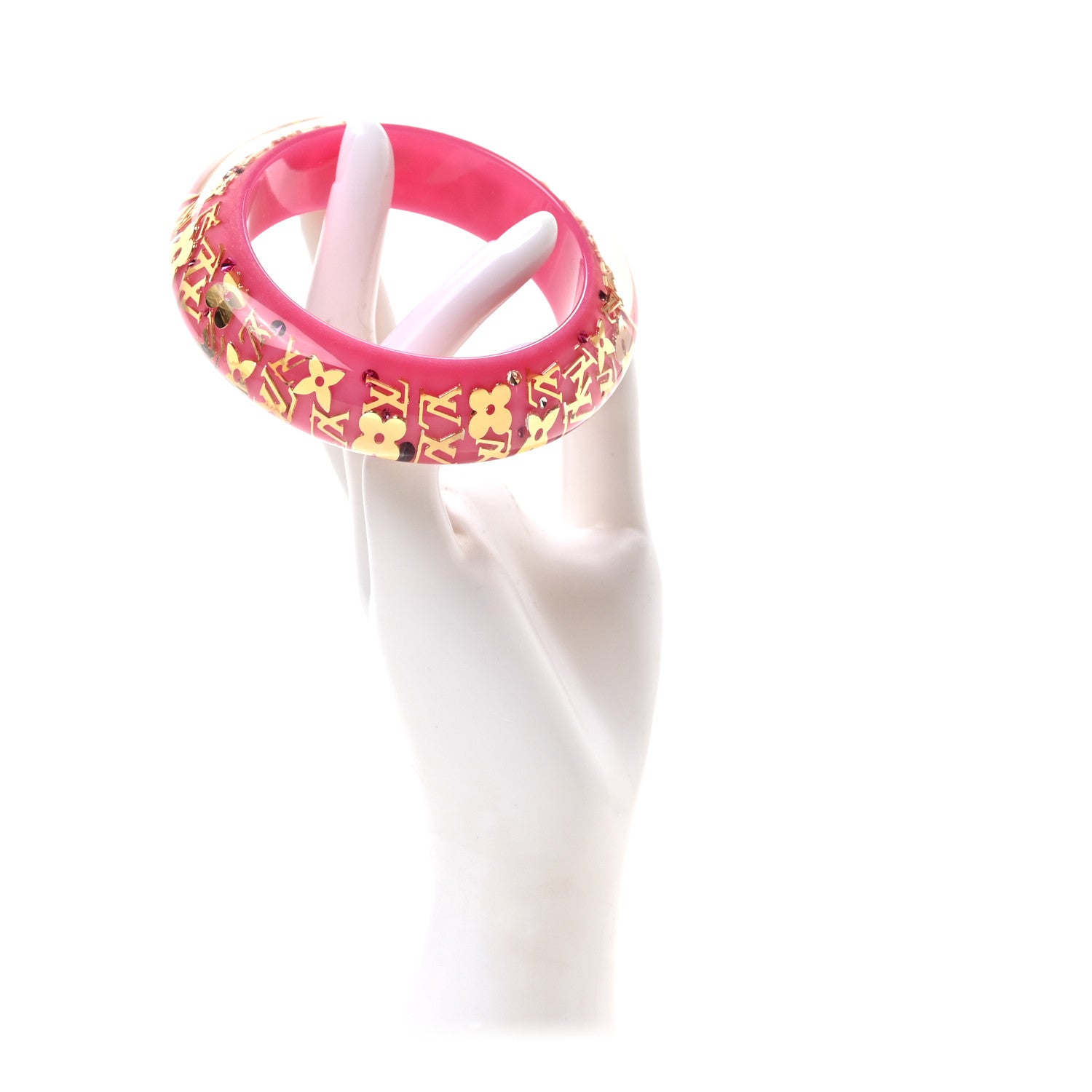 Louis Vuitton Resin Swarovski Medium Inclusion Bracelet GM Rose Pop 2 of 3