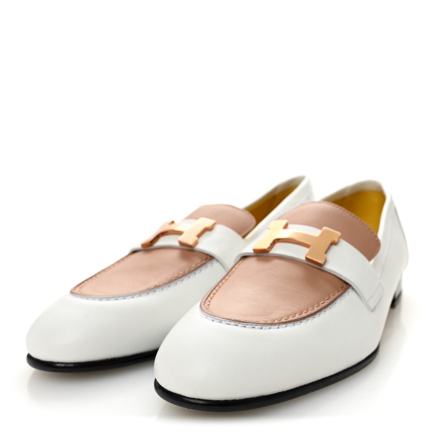 Calfskin Womens Paris Loafers 36.5 White Bois De Santal