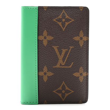 Louis Vuitton Monogram Macassar Pocket Organizer NM Green 1 of 7