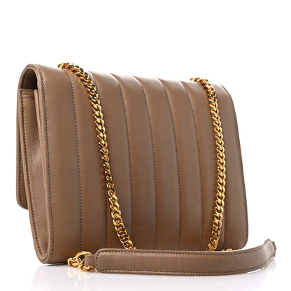 Saint Laurent Lambskin Matelasse Monogram Vicky Chain Wallet Peru 3 of 11