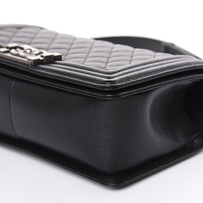 Chanel Caviar Quilted Medium Boy Flap Black 9 of 10