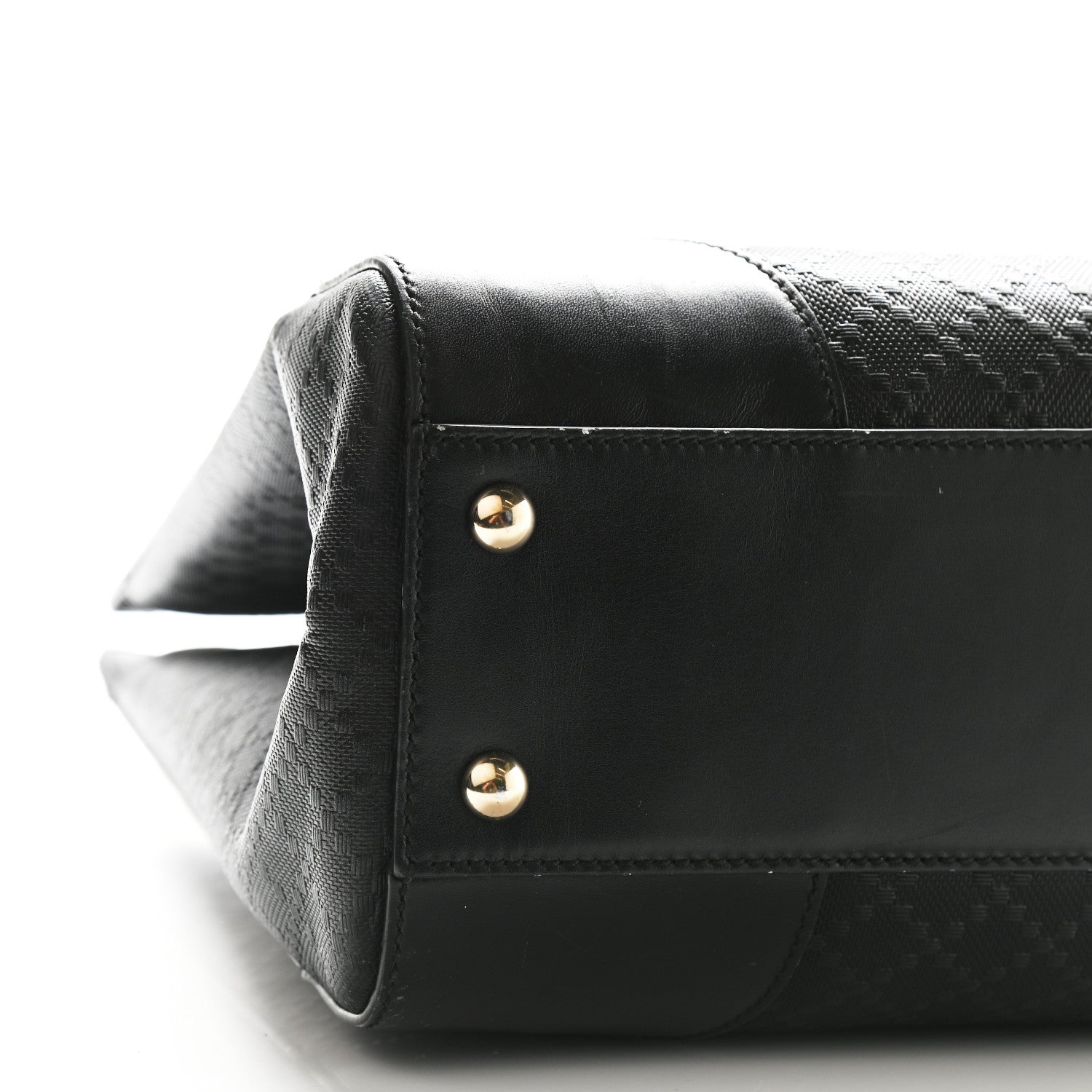 Gucci Calfskin Bright Diamante Medium Top Handle Bag Black 12 of 16