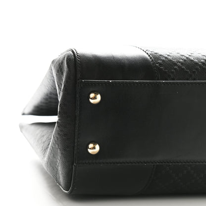 Gucci Calfskin Bright Diamante Medium Top Handle Bag Black 12 of 16