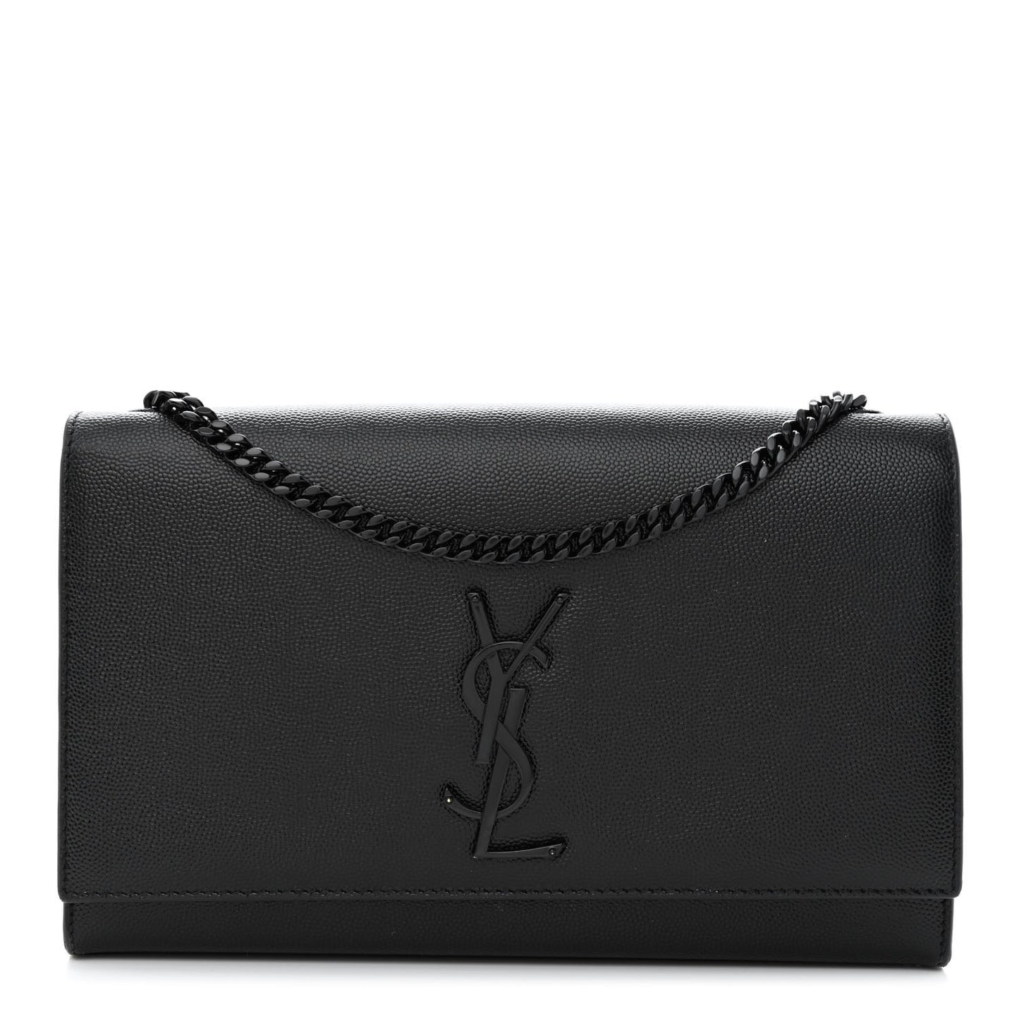 Grain De Poudre Medium Classic Monogram Monochrome Kate Satchel Black