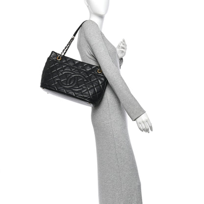 Chanel Caviar Quilted CC Timeless Soft Tote Black 2 of 10