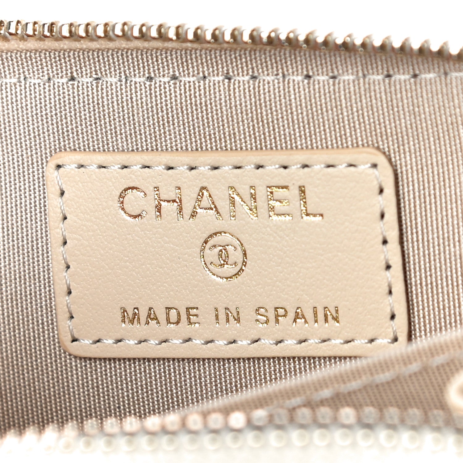 Chanel Lambskin Quilted 19 Zip Around Coin Purse Wallet Beige 6 of 11