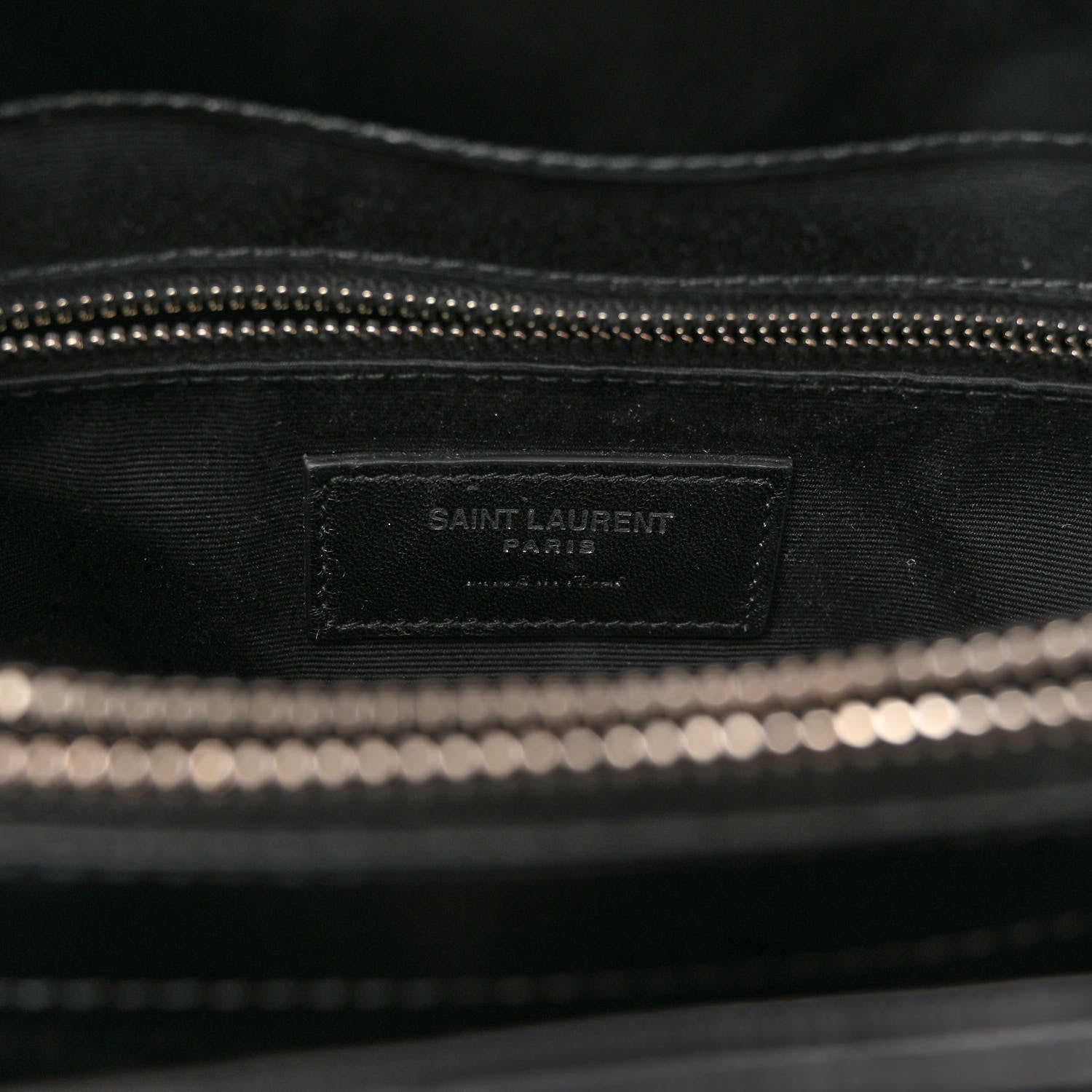 Saint Laurent Calfskin Y Quilted Monogram Small Loulou Shopper Black 6 of 9