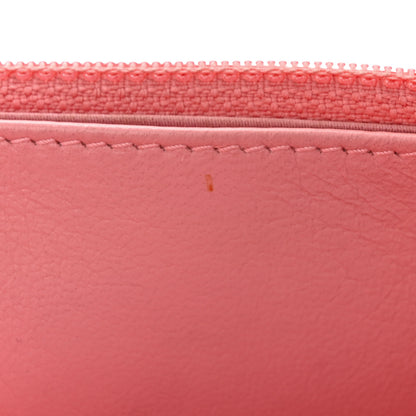 Chanel Lambskin Camellia Embossed Wallet on Chain WOC Pink 12 of 13