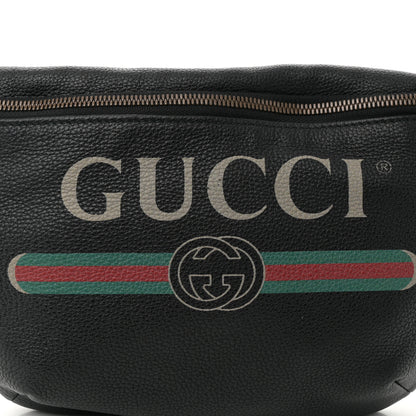 Gucci Grained Calfskin Logo Belt Bag Black 8 of 10