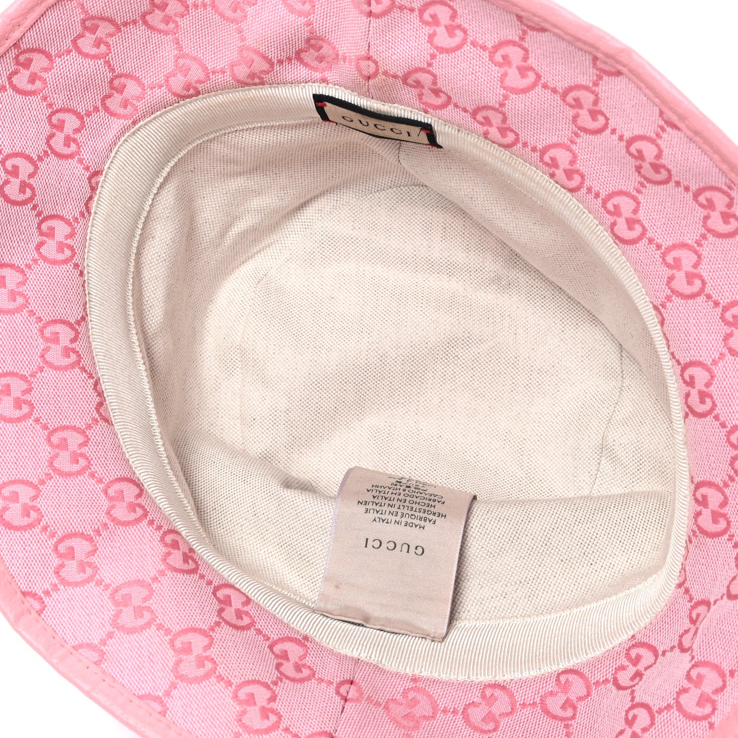 Gucci Monogram Textured Dollar Calfskin GG Jago Bucket Hat XXL  Soft Cotton Candy Dark Cotton Candy 7 of 8