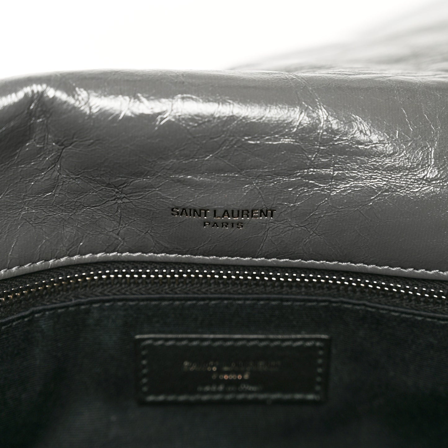 Crinkled Calfskin Matelasse Monogram Large Niki Chain Satchel Fog