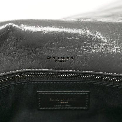 Saint Laurent Crinkled Calfskin Matelasse Monogram Large Niki Chain Satchel Fog 8 of 10