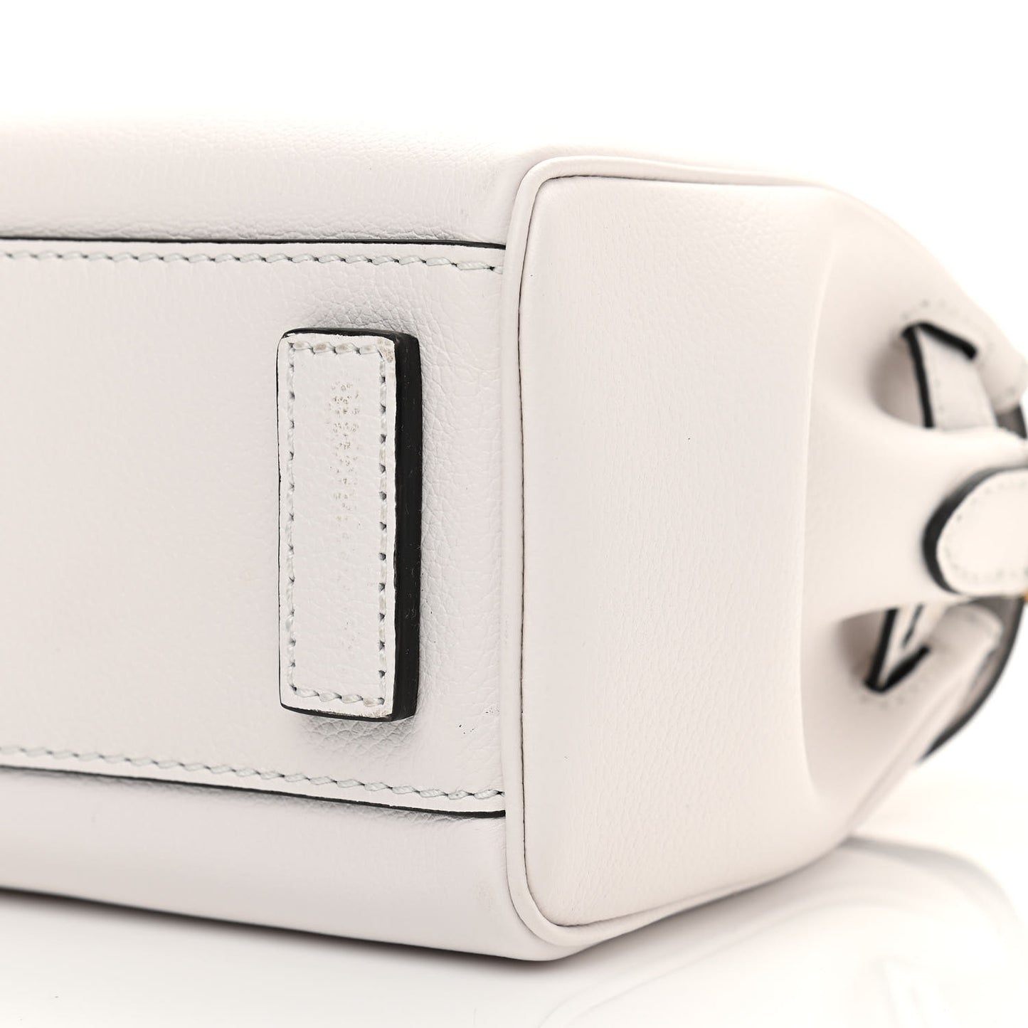 Grained Calfskin Small La Medusa Top Handle Bag Optical White