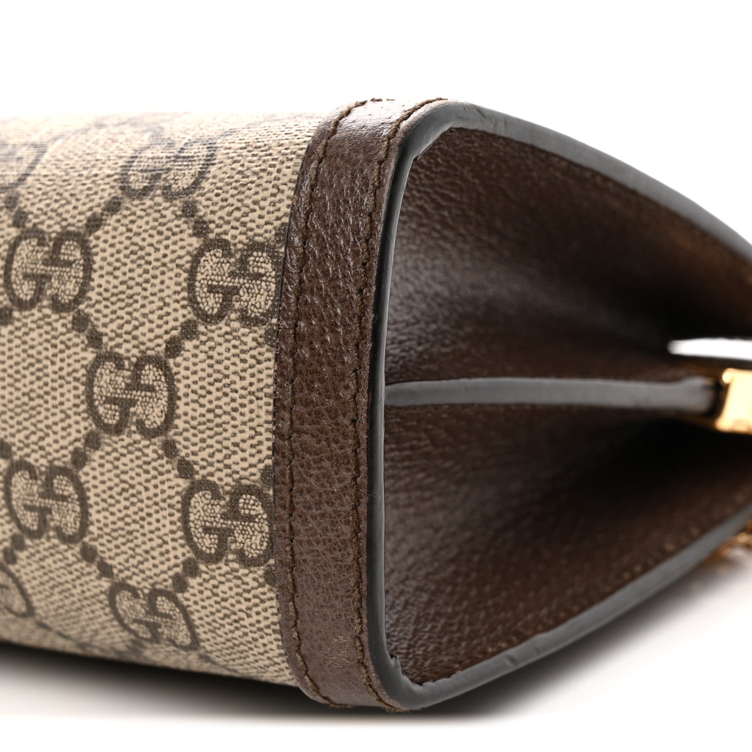 Gucci GG Supreme Monogram Web Small Ophidia Chain Shoulder Bag Brown 11 of 15