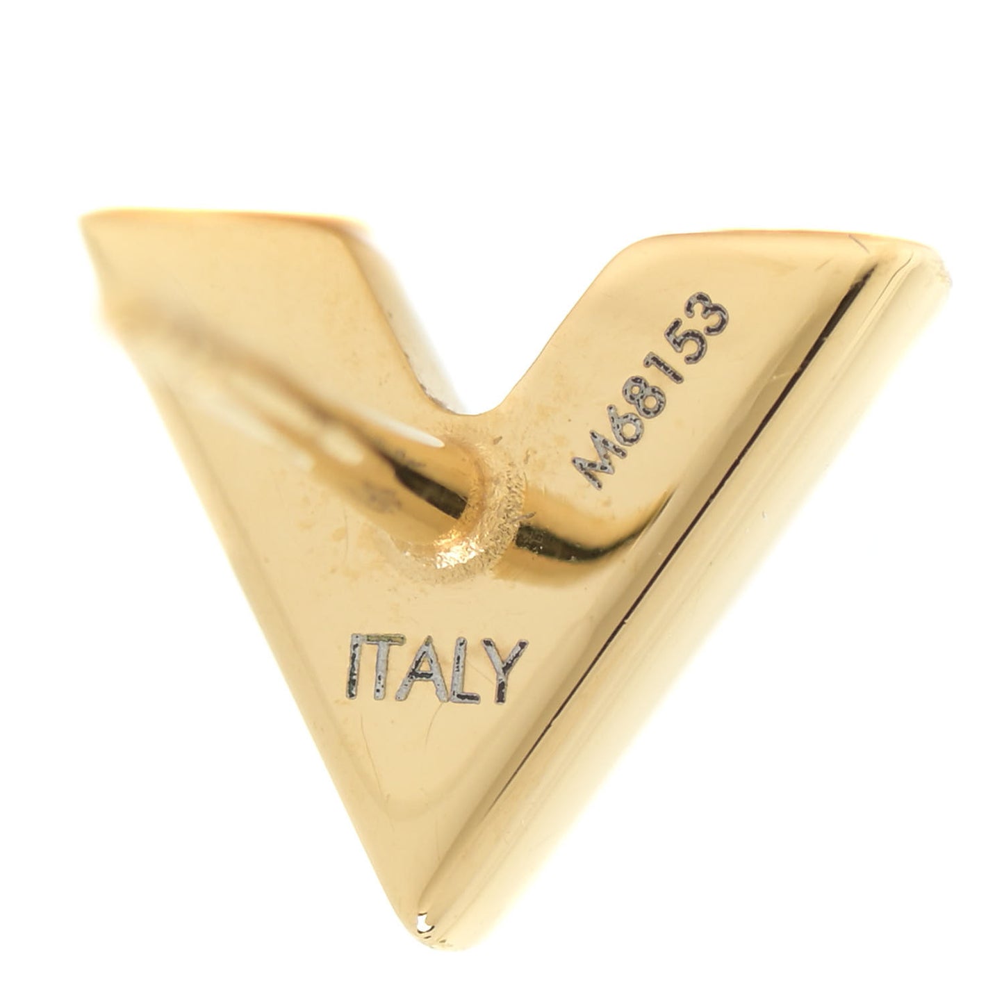 Brass Essential V Stud Earrings Gold
