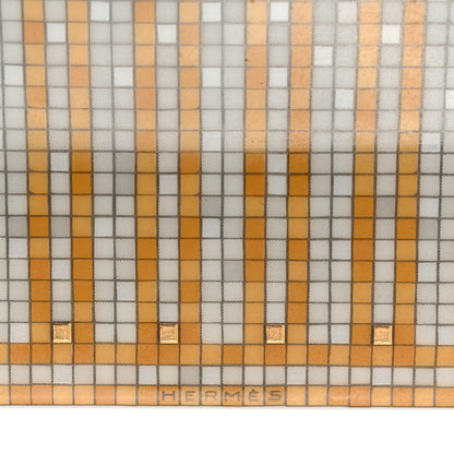 Hermes Porcelain Mosaique au 24 Square Plate N°2 Gold 3 of 7