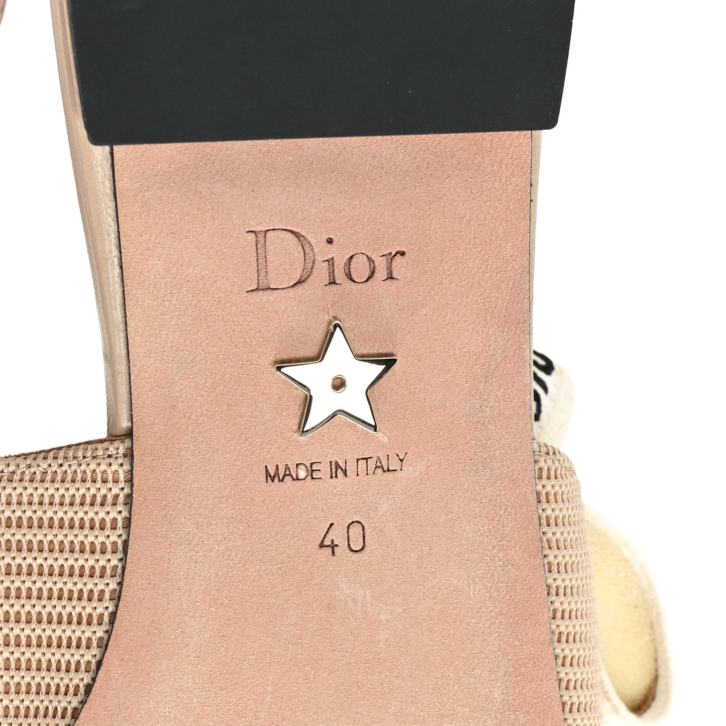 Technical Canvas Ribbon J'Adior Slingback Ballet Flats 40 Powder Nude