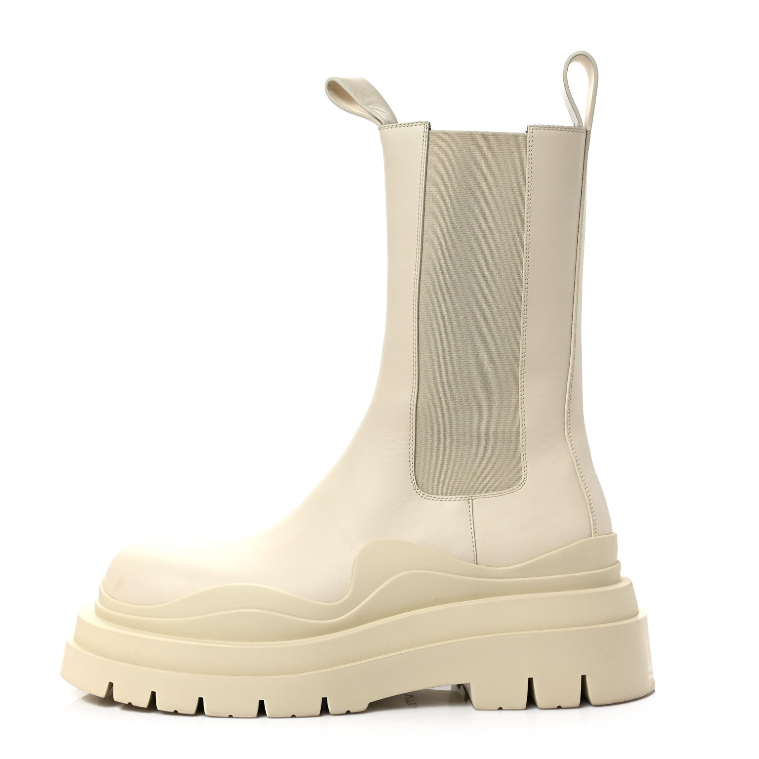Bottega Veneta Calfskin The Tire Chelsea Boots 40 Sea Salt 1 of 6