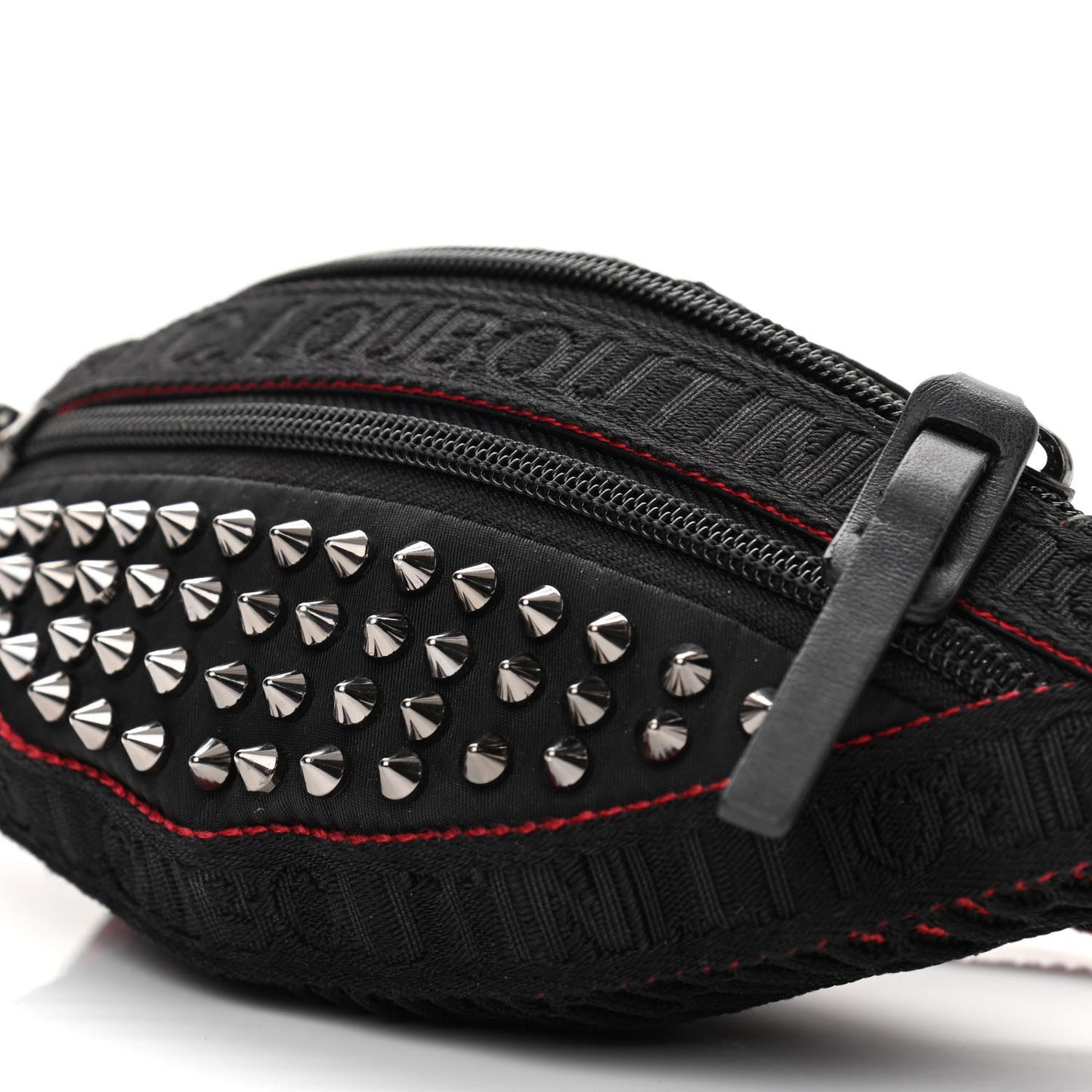 Calfskin Spiked Paris NYC Belt Bag Black