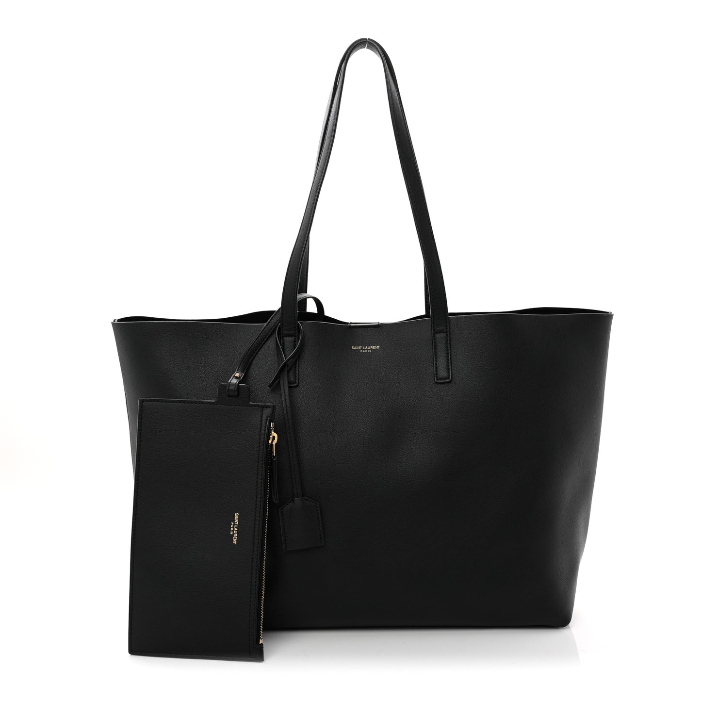Calfskin Large Shopping Tote Black