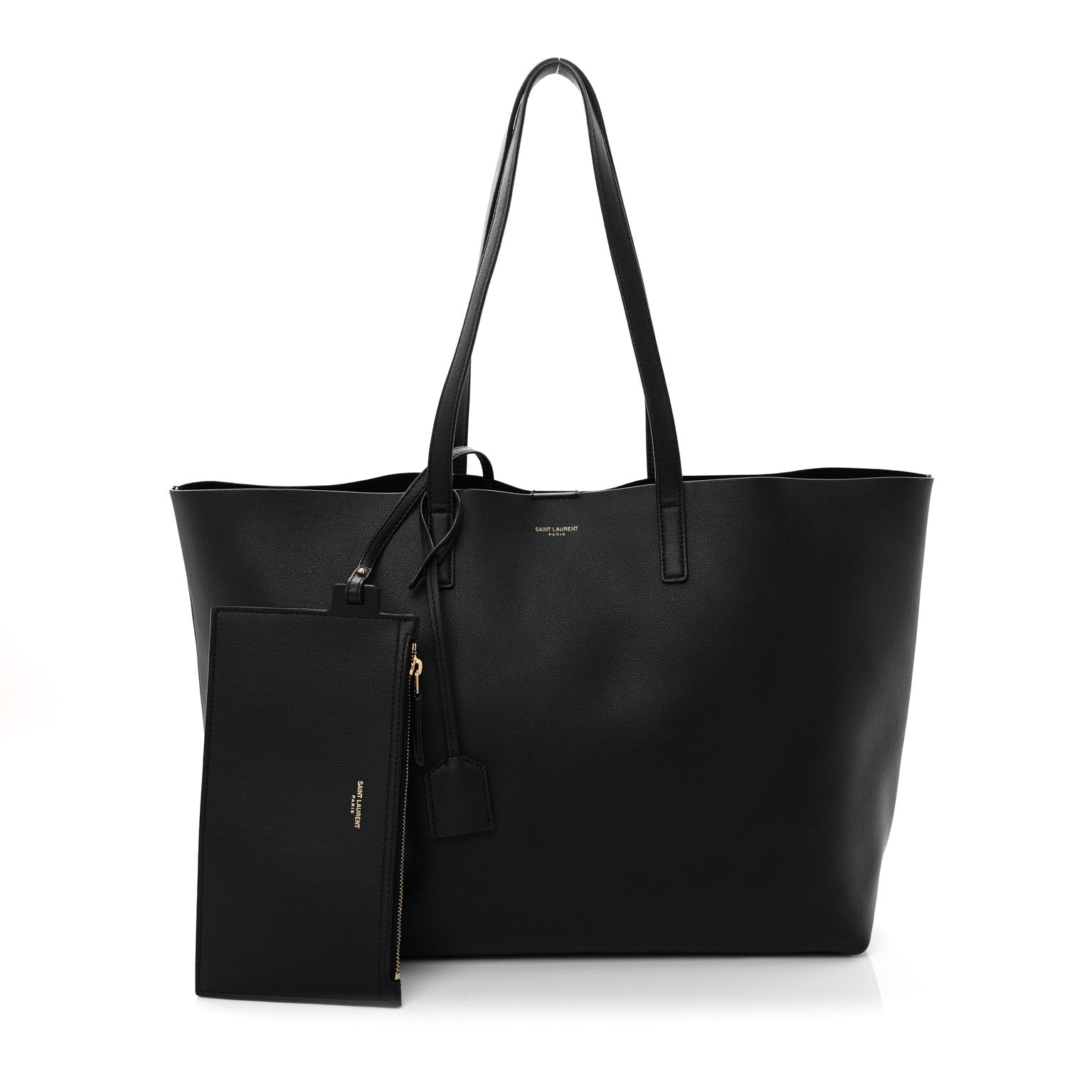 Saint Laurent Calfskin Large Shopping Tote Black 3 of 13