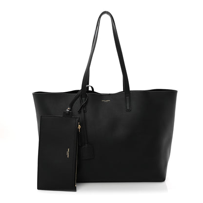 Saint Laurent Calfskin Large Shopping Tote Black 3 of 13
