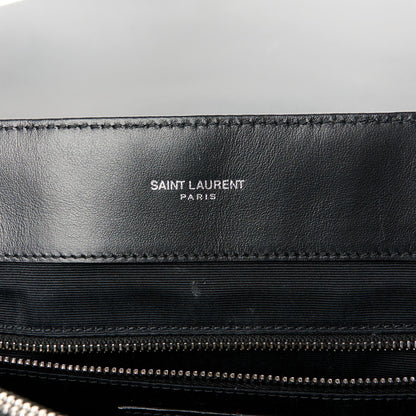 Saint Laurent Calfskin Y Quilted Monogram Large Loulou Chain Satchel Black 6 of 11