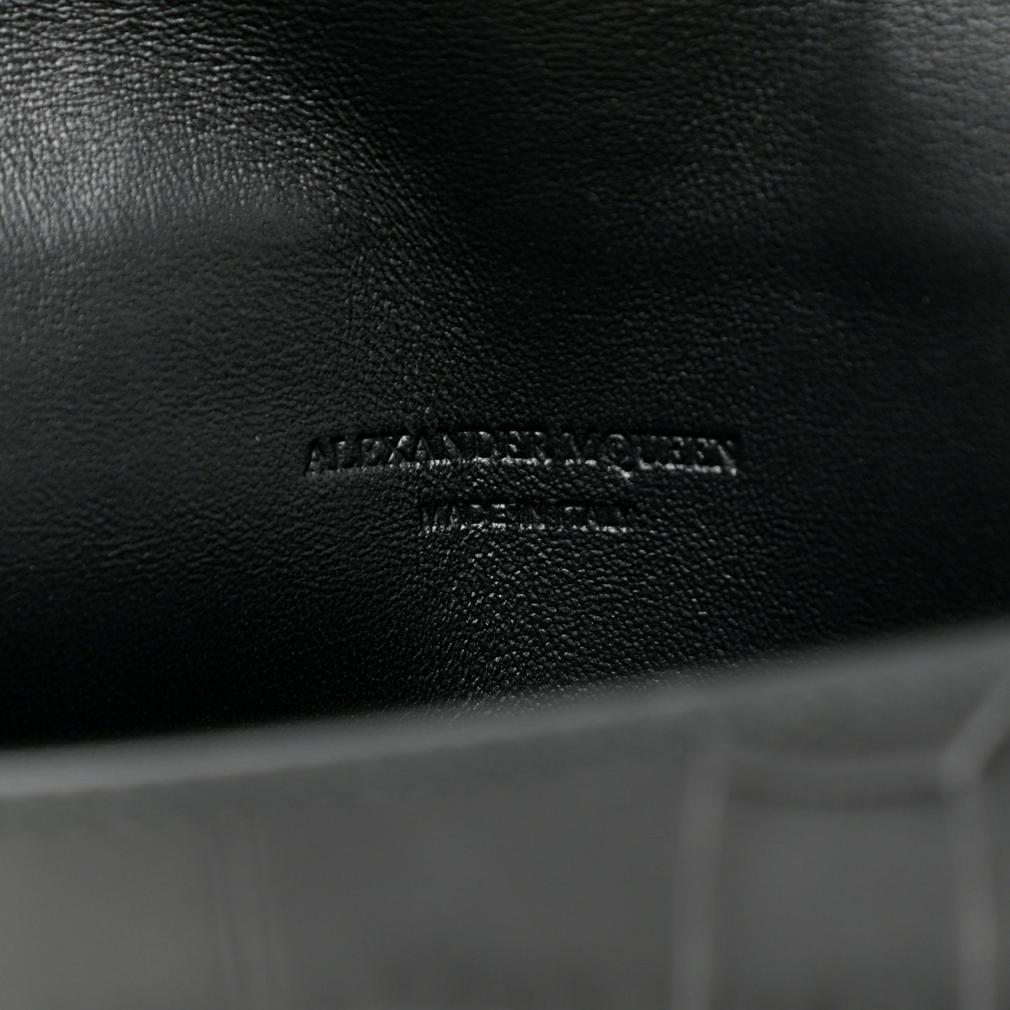 Calfskin Crocodile Embossed Skull Envelope Clutch Black