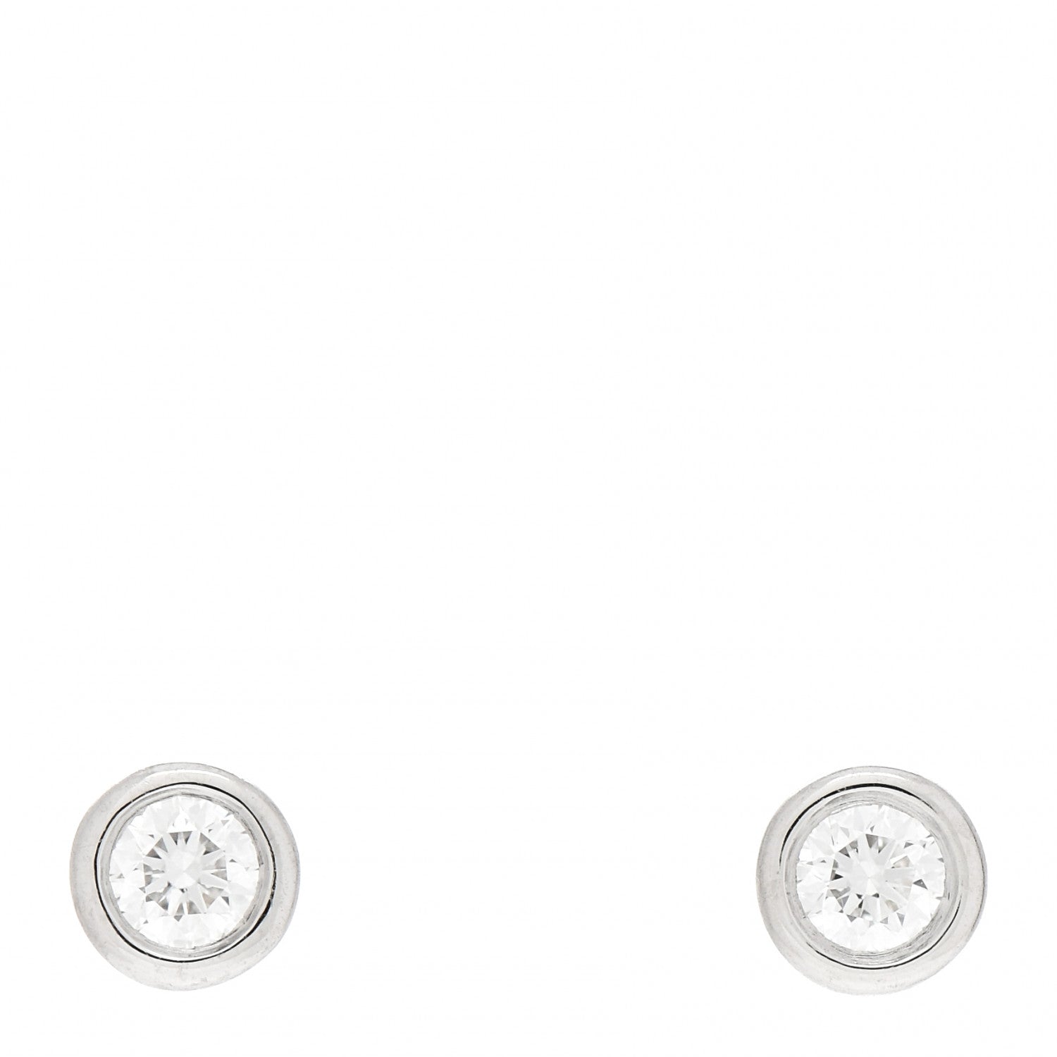 Tiffany Platinum Diamond .16ctw Elsa Peretti Diamonds By The Yard Earrings 1 of 6