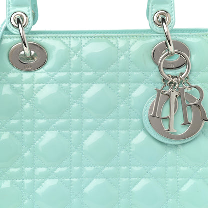 Christian Dior Patent Cannage Medium Lady Dior Light Blue 8 of 17