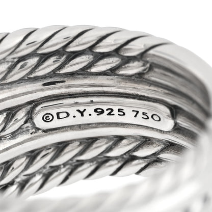 David Yurman Sterling Silver 18K Yellow Gold Double X Crossover Ring 55 7.25 4 of 4
