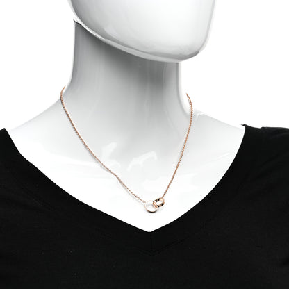 Cartier 18K Pink Gold Interlocking LOVE Necklace 2 of 4