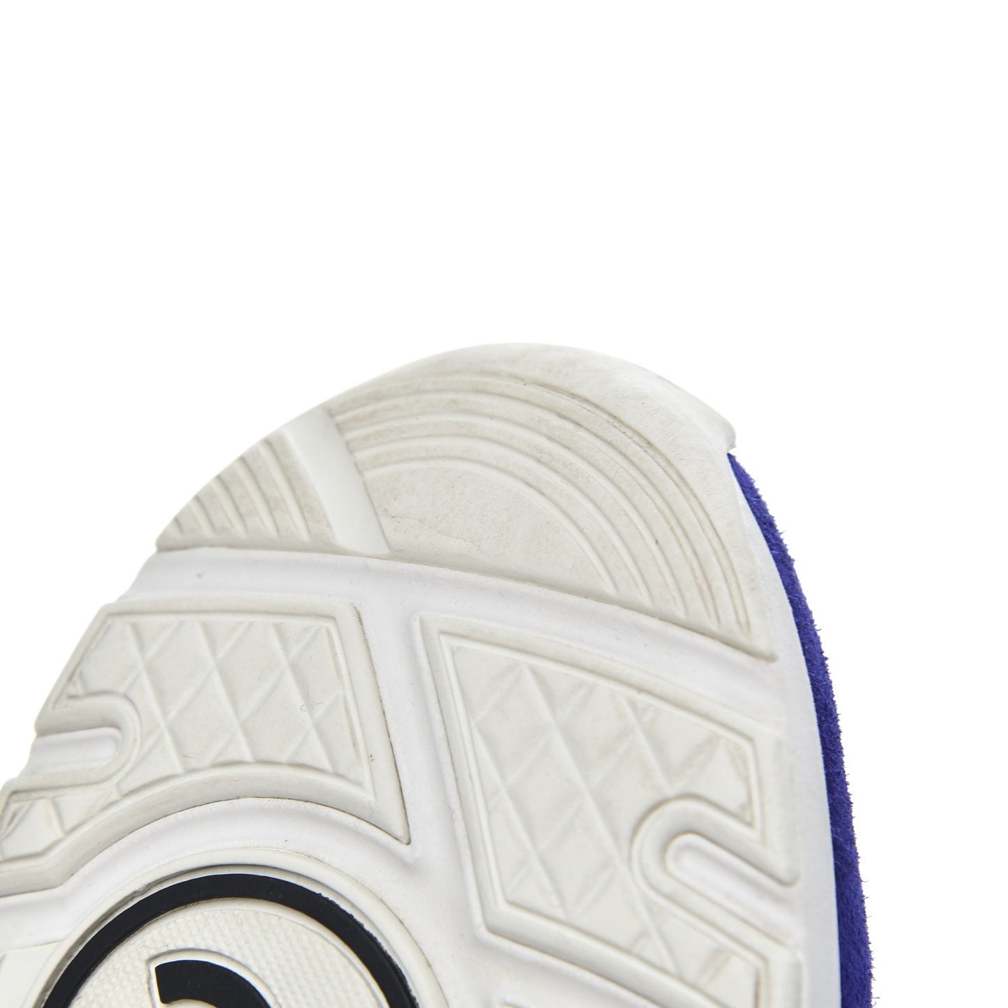 Nylon Lambskin Suede Calfskin Womens Logo Sneakers 39 Blue Coral