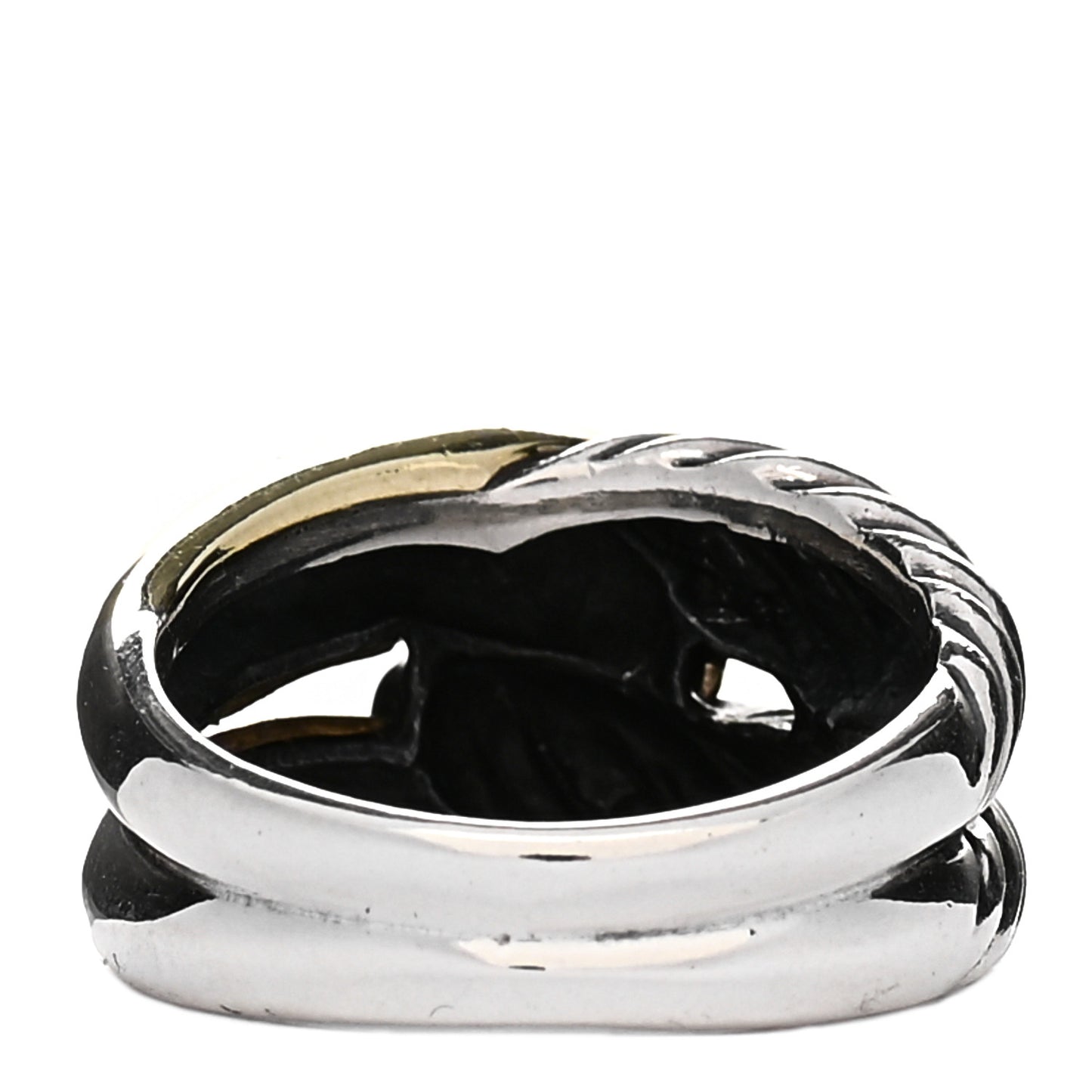 Sterling Silver 14K Yellow Gold Large Infinity Ring 54 7