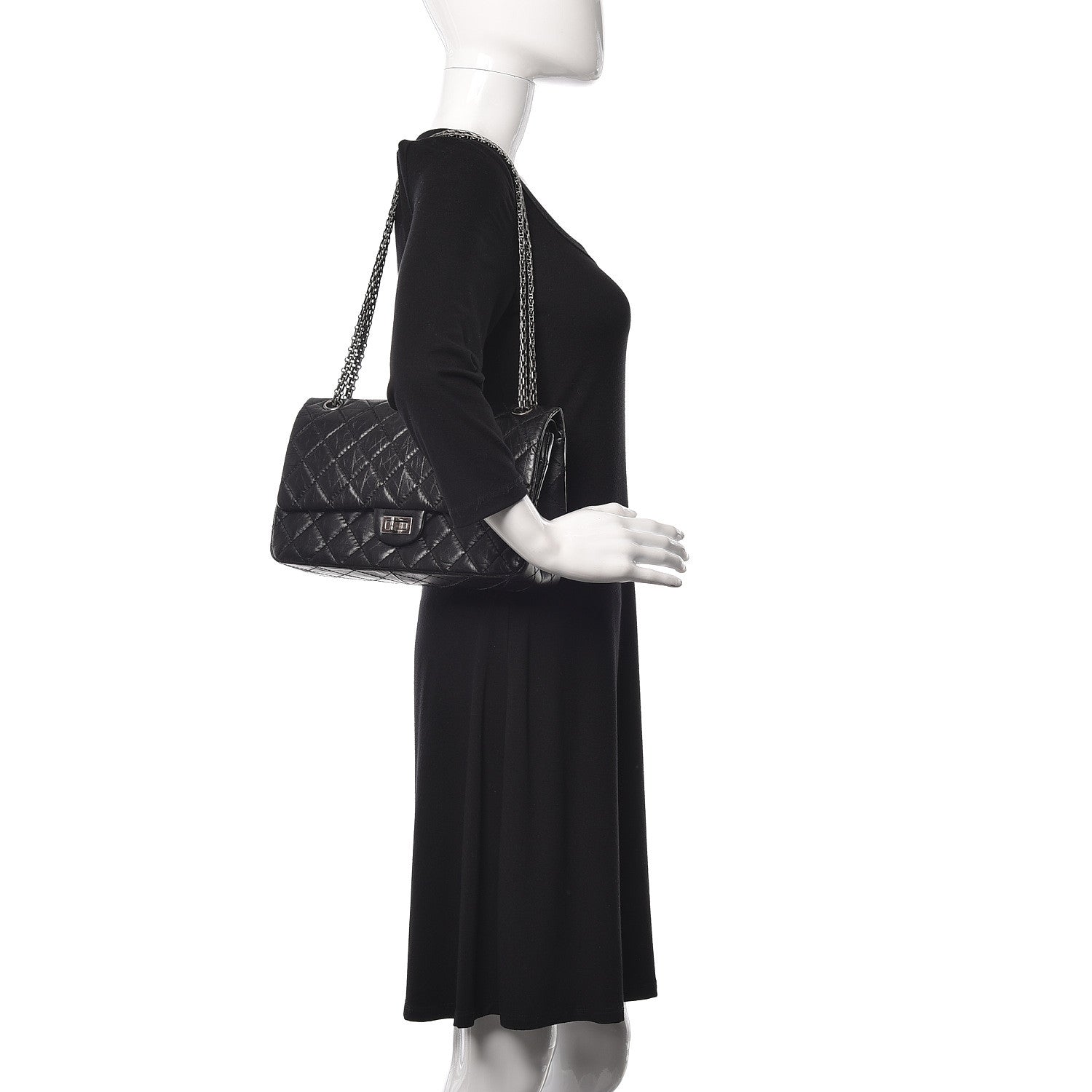 Chanel Aged Calfskin Quilted 2.55 Reissue 226 Flap Black 2 of 10