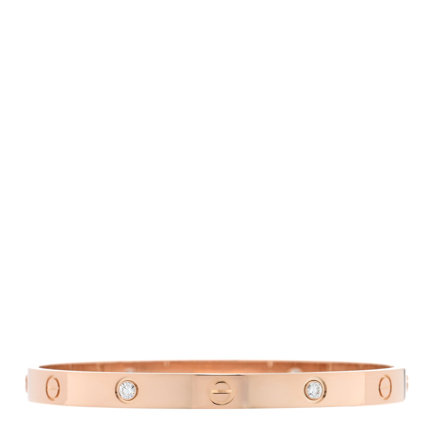 18K Pink Gold 4 Diamond LOVE Bracelet 19