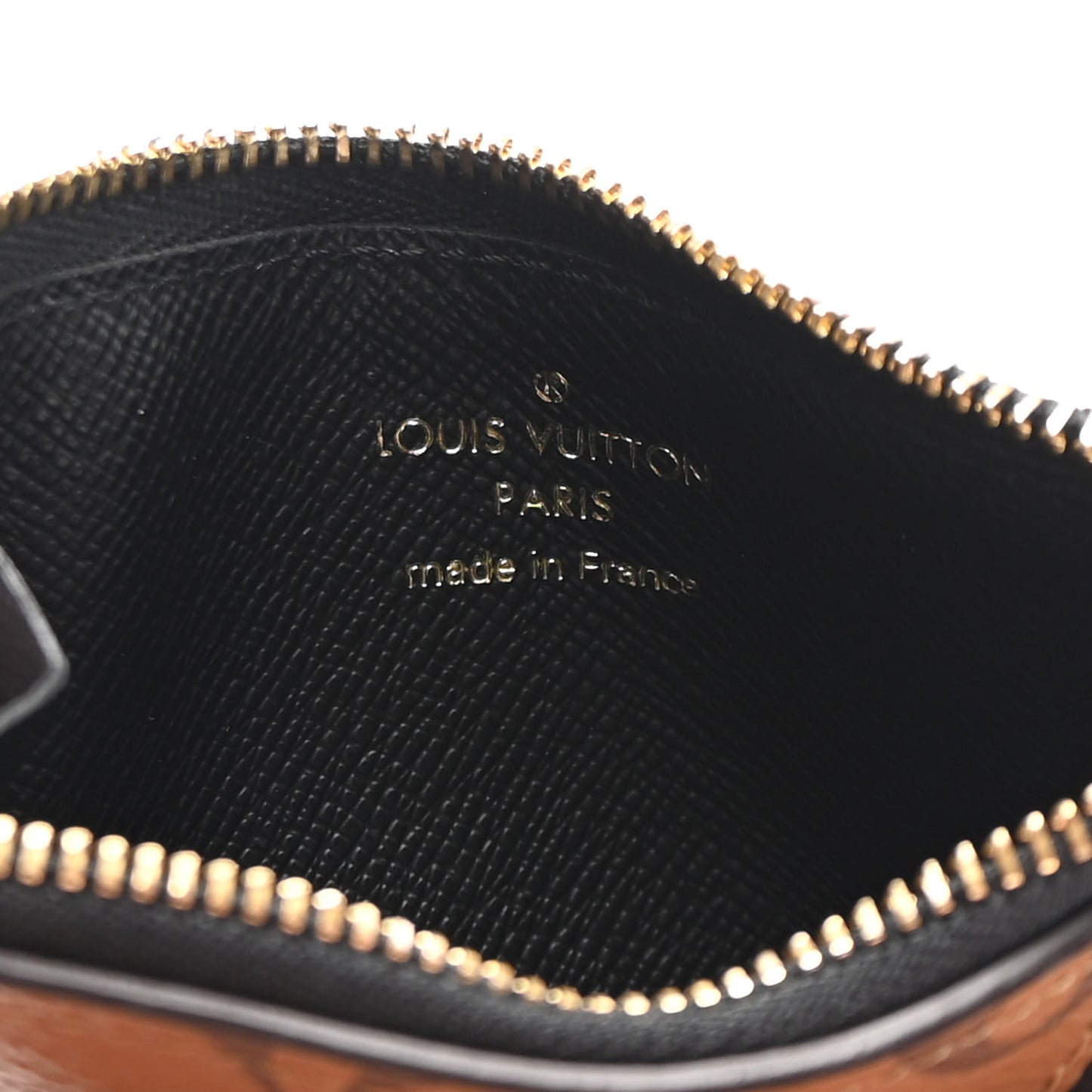 Reverse Monogram Zipped Romy Card Holder