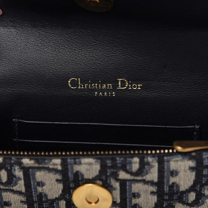 Christian Dior Oblique Saddle Belt Bag Blue 8 of 12