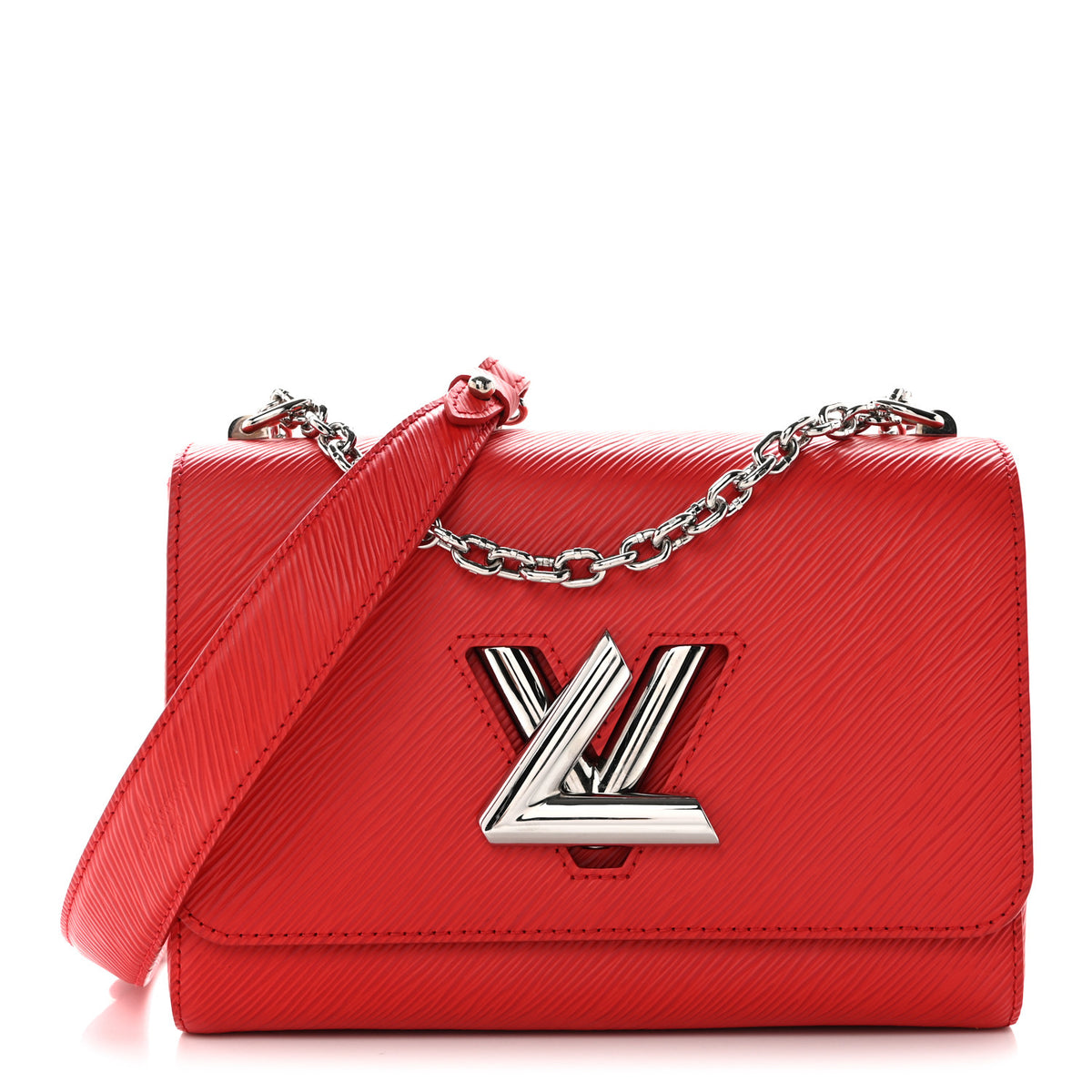 Epi Twist Shoulder Bag MM Coquelicot