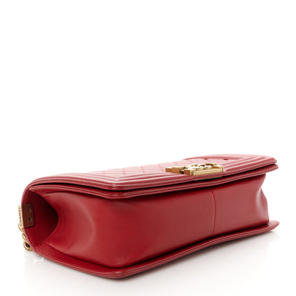 Chanel Lambskin Quilted Medium Boy Flap Red 4 of 10