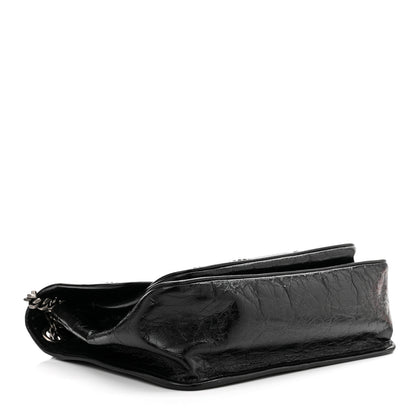 Saint Laurent Crinkled Calfskin Matelasse Monogram Medium Niki Chain Satchel Black 4 of 8