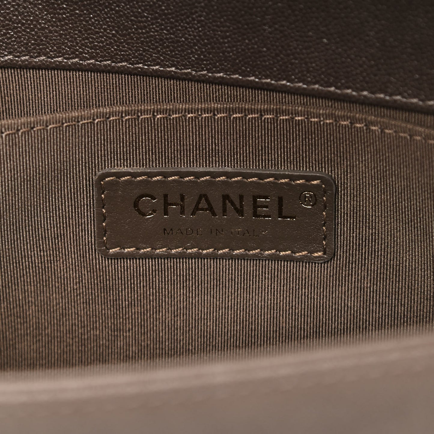 Caviar Quilted Medium Boy Flap Khaki