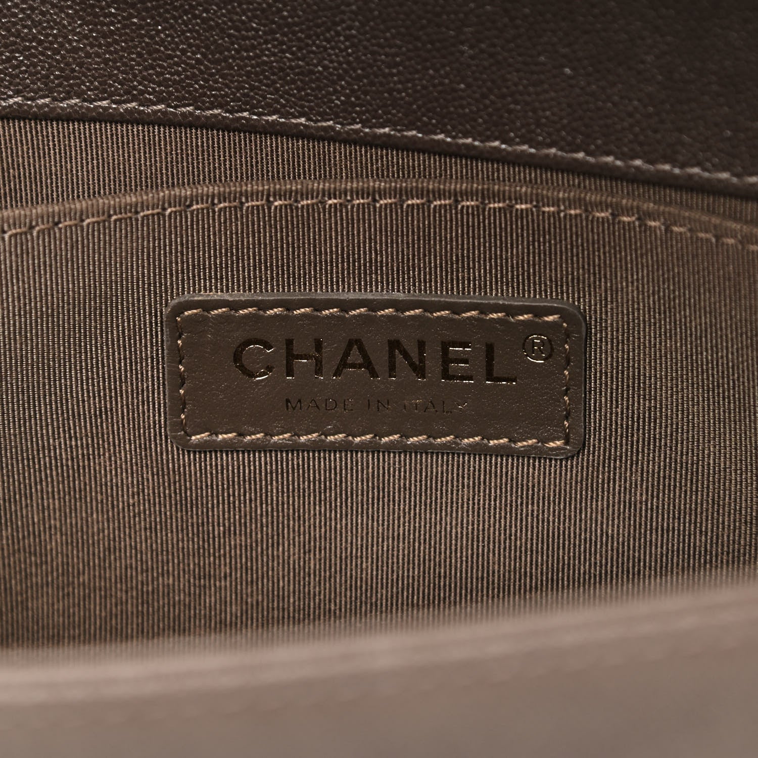 Chanel Caviar Quilted Medium Boy Flap Khaki 6 of 10