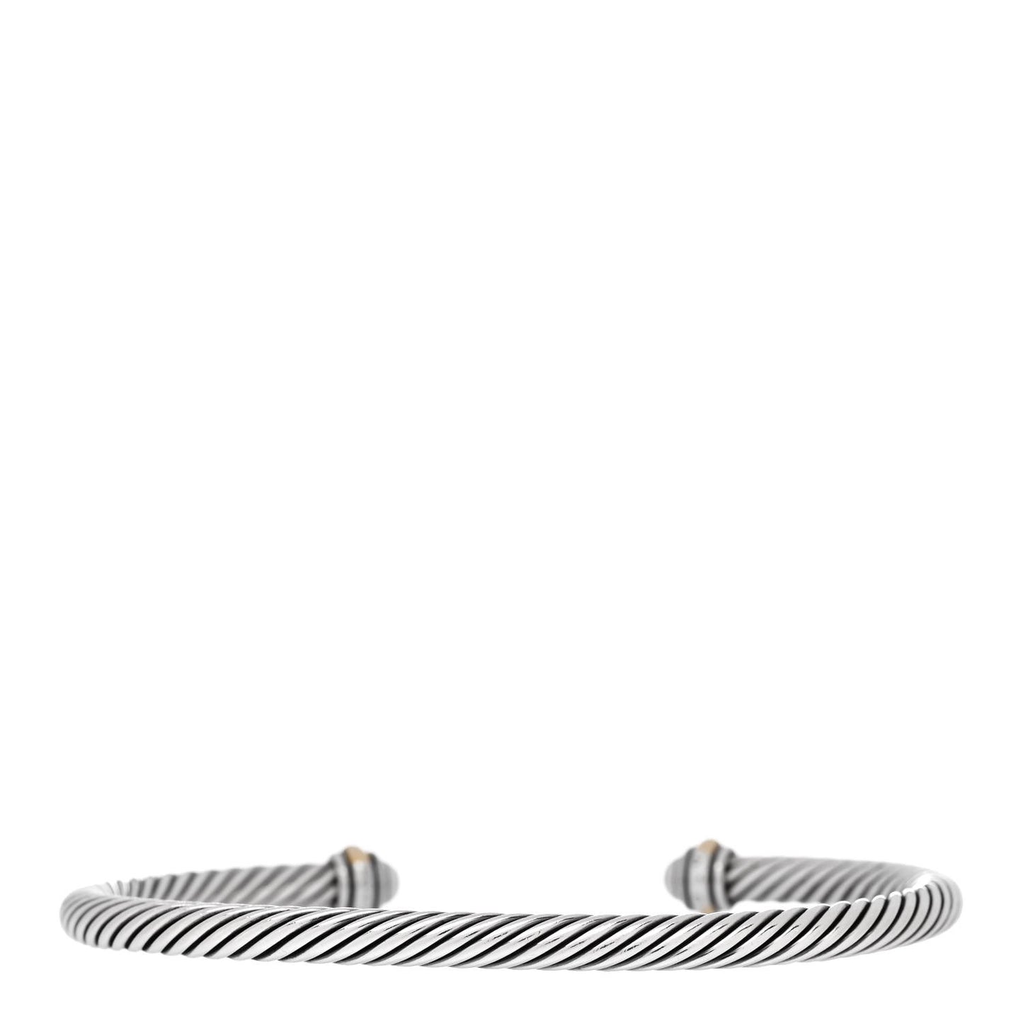 Sterling Silver 18K Yellow Gold 4mm Cable Classics Bracelet