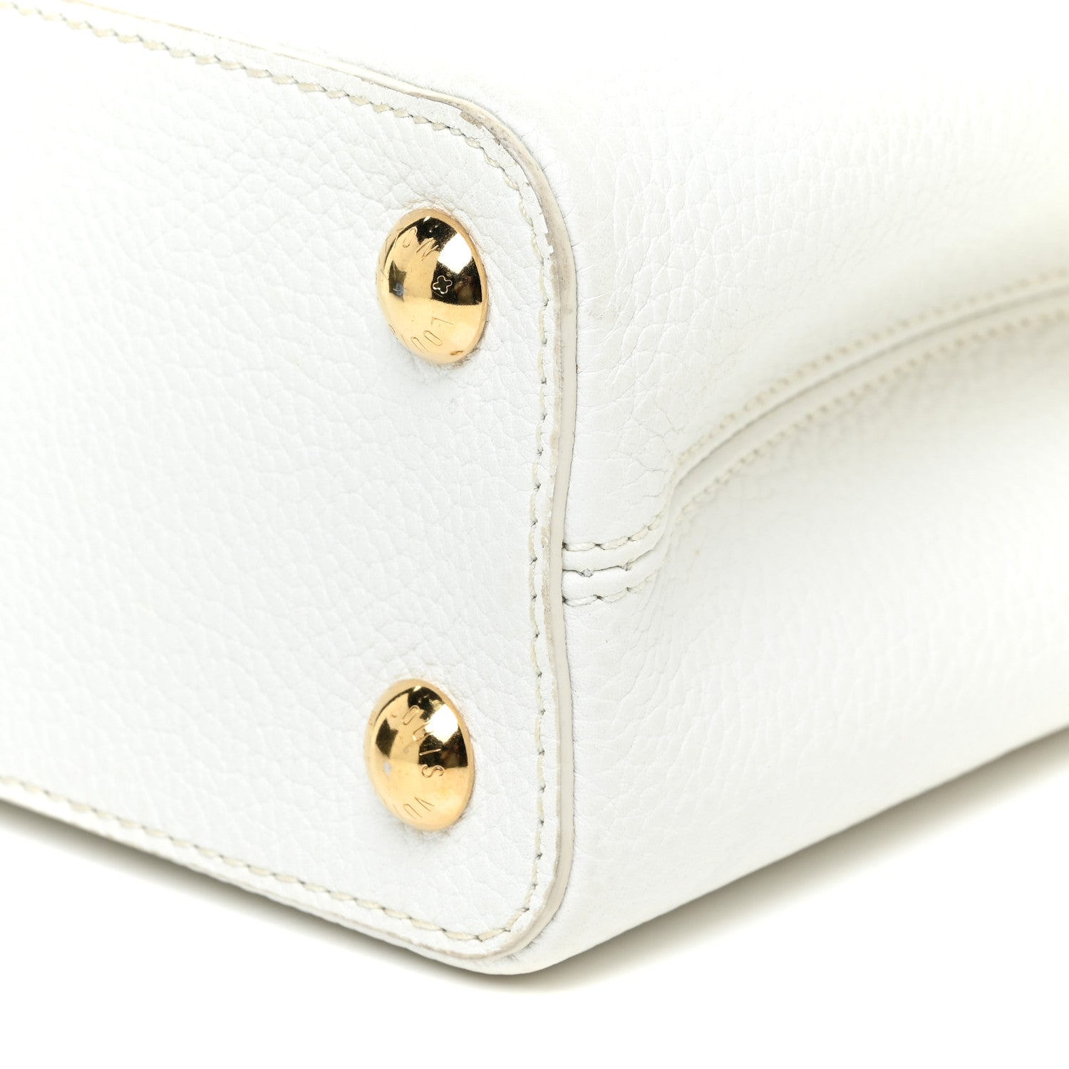 Louis Vuitton Taurillon Capucines BB White 10 of 11